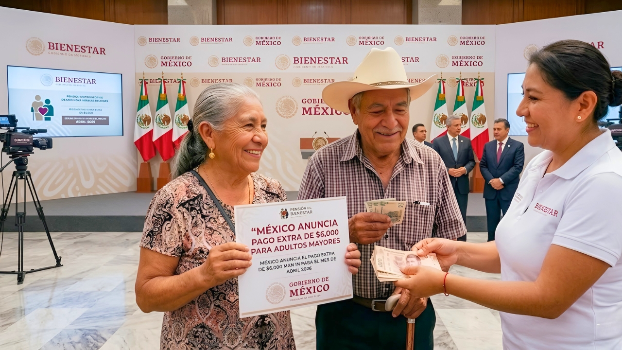 México Anuncia Pago Extra de $6,000 para Adultos Mayores en Abril 2026: Requisitos, Registro Paso a Paso y Fechas del Depósito