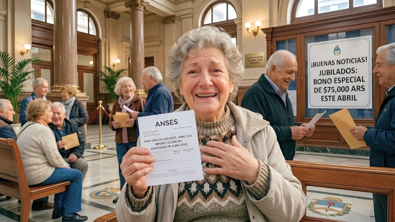 Jubilados en Argentina Recibirán Bono Especial de $75,000 en Abril 2026: Requisitos, Cómo Cobrar y Calendario Oficial